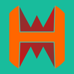 Hot Web Matter logo icon, with a bright orange H on a pale green background