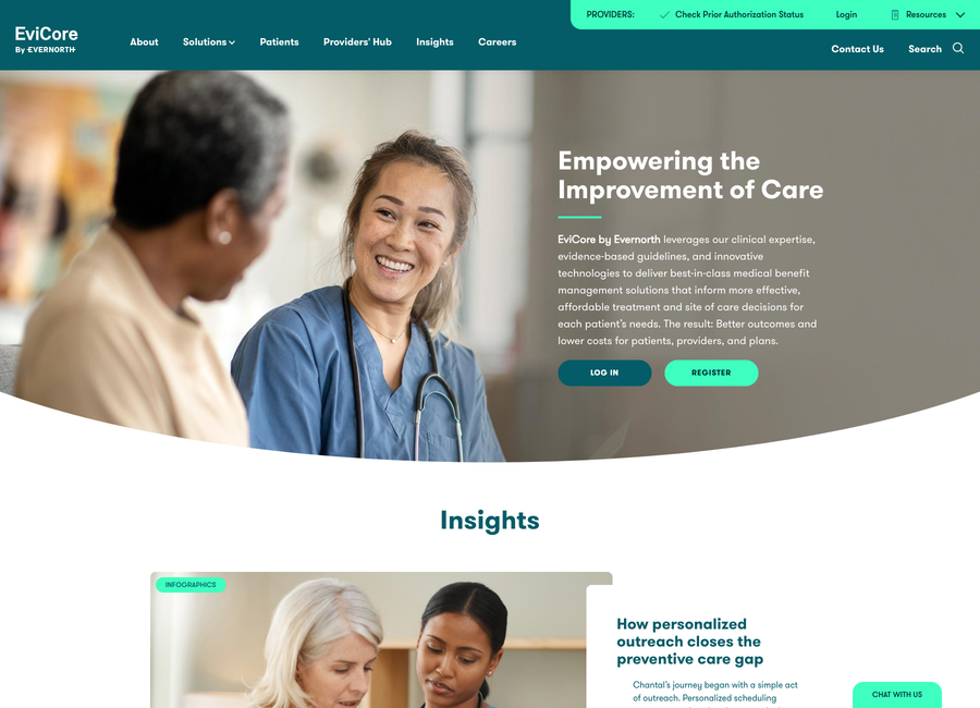 EviCore website