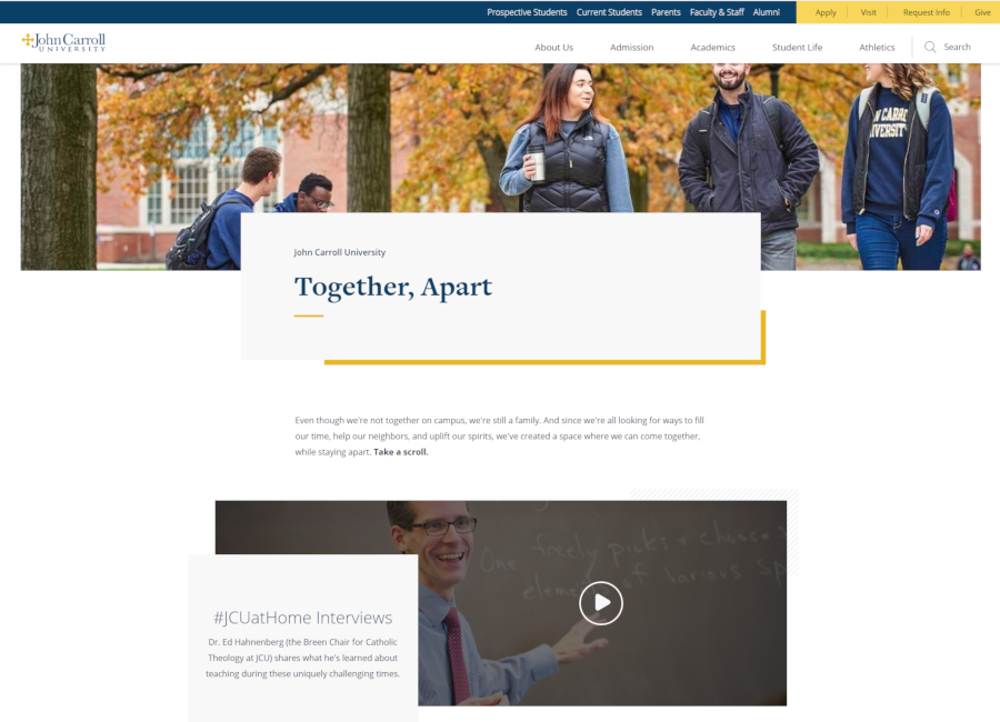 Screenshot of JCU.edu Community page